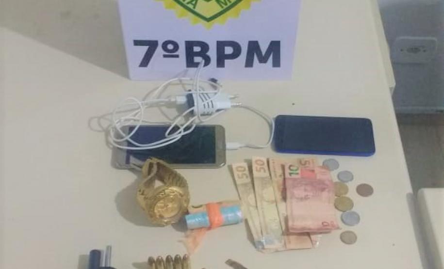 Militares estaduais do 7º BPM apreendem drogas e arma de fogo, recuperam veículo e encaminham sete pessoas, em situações distintas no Noroeste do estado