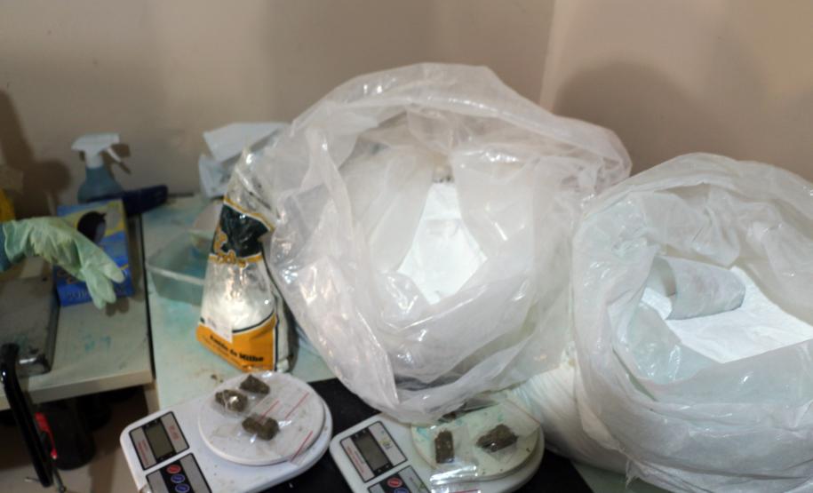 Curitiba, 24 de Maio de 2019. 24-05-2019. Operação do 1º CRPM desmonta laboratório de drogas no Tingui.