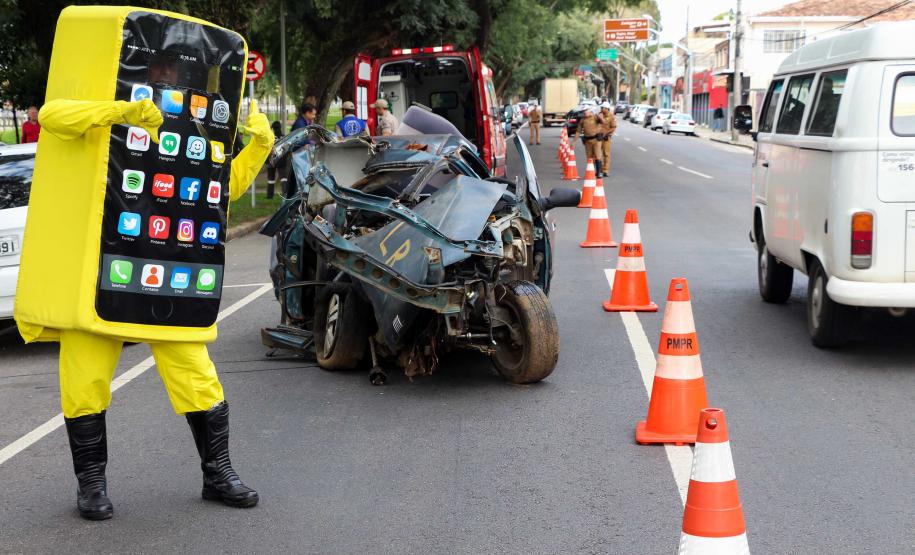 Curitiba, 27 de maio de 2019. Blitz Educativa Maio Amarelo