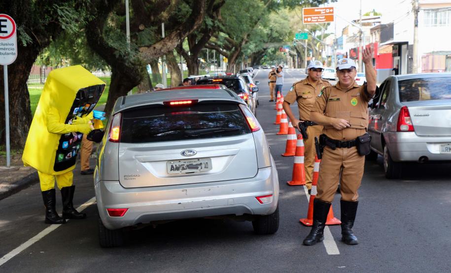 Curitiba, 27 de maio de 2019. Blitz Educativa Maio Amarelo