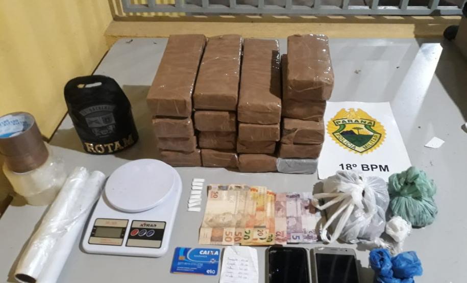 No Norte do estado, PM apreende 15 quilos de maconha após denúncia anônima No Norte do estado, PM apreende 15 quilos de maconha após denúncia anônima