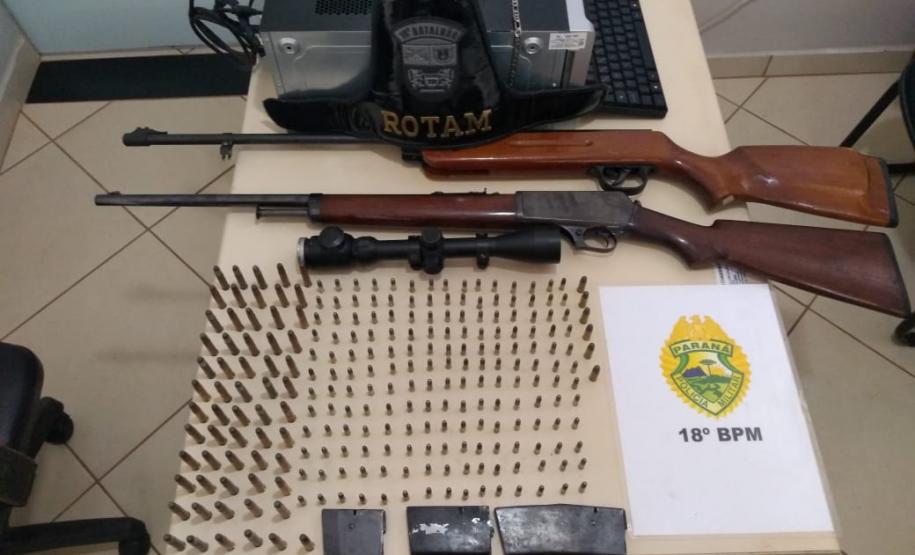 Quase 300 munições são apreendidas pela PM no Norte do estado