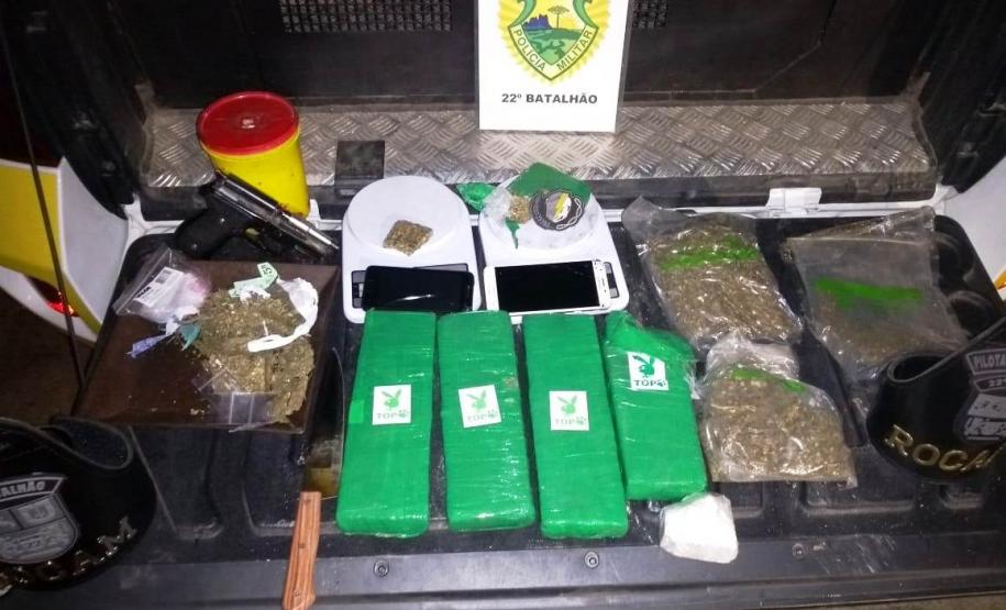 Maconha e cocaína são apreendidas pela PM em Colombo (PR), na RMC