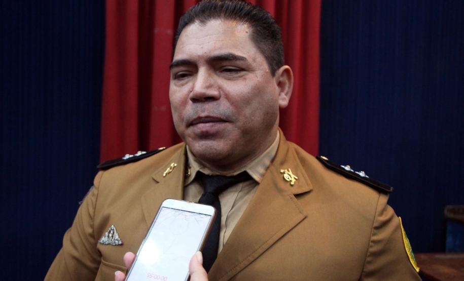 Curitiba, 06 de junho de 2019. Anivesário do 23º BPM. Foto: Ten. Roberto, agraciado com medalha durante a solenidade.