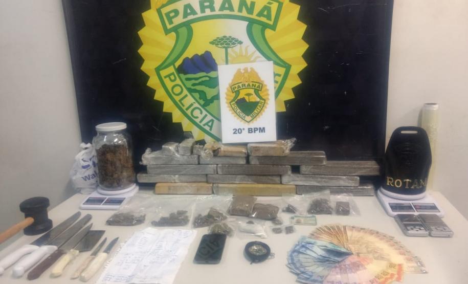 Na capital do estado, 243 pés de maconha são apreendidos por policiais militares do 20º Batalhão