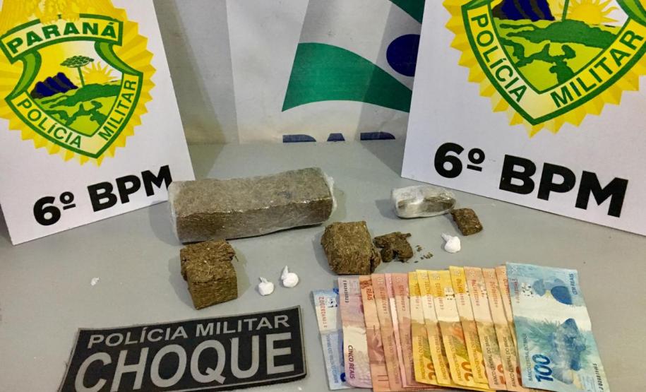 Choque apreende maconha, cocaína e três acabam encaminhados em Cascavel (PR)