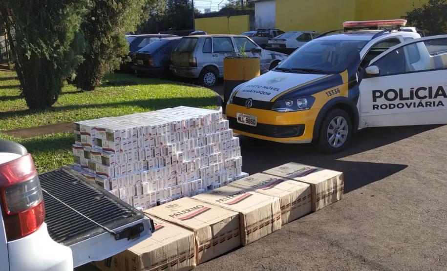 Mais de oito mil maços de cigarros paraguaios são apreendidos pelo BPRv