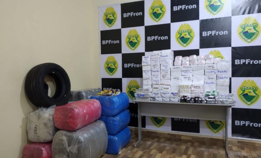 Na Fronteira do estado com o Paraguai, grande quantidade de anabolizantes é apreendida pela PM dentro de carro