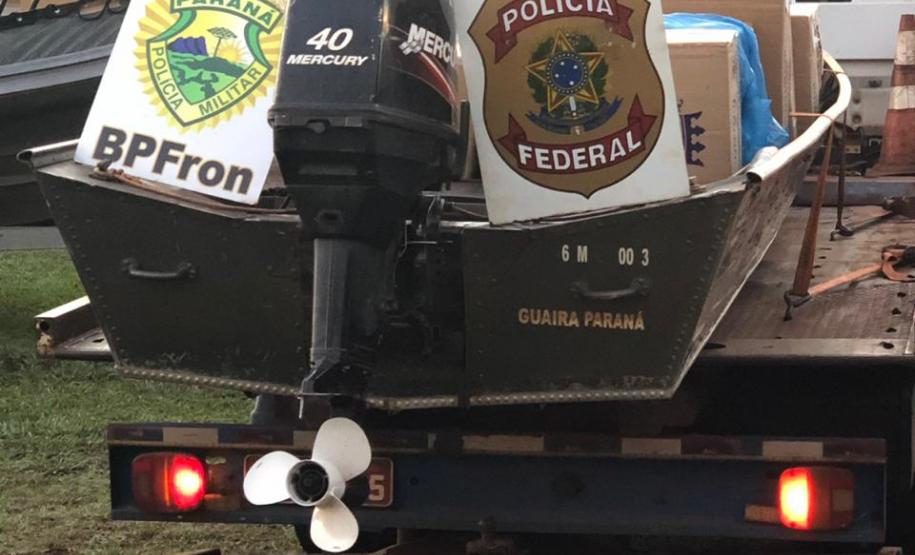 Em porto clandestino, BPFron apreende cerca de 2 mil pacotes de cigarros contrabandeados do Paraguai Em porto clandestino, BPFron apreende cerca de 2 mil pacotes de cigarros contrabandeados do Paraguai