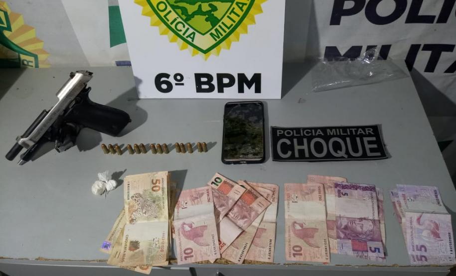 No Oeste do PR, PM apreende drogas e arma de fogo durante o fim de semana