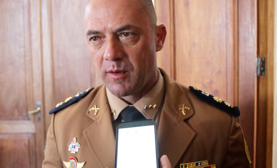 Curitiba, 19 de junho de 2019. Alto Comando da PMPR recebe homenagem na Camera municipal de Curitiba. Foto: entrevista Presidente da Ten-Cel Hudson.