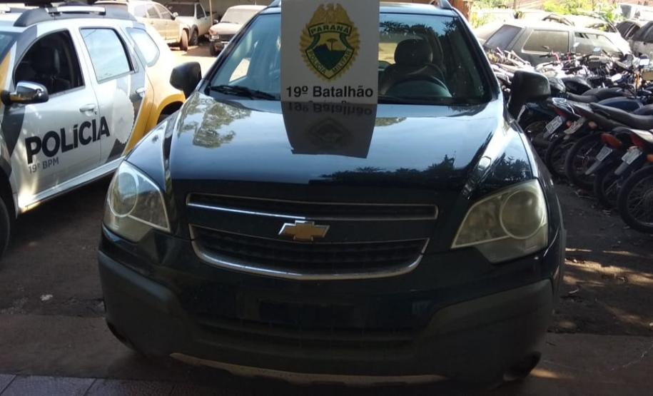 Um dia após roubo, PM recupera carro em Guaíra, no Oeste do estado Um dia após roubo, PM recupera carro em Guaíra, no Oeste do estado