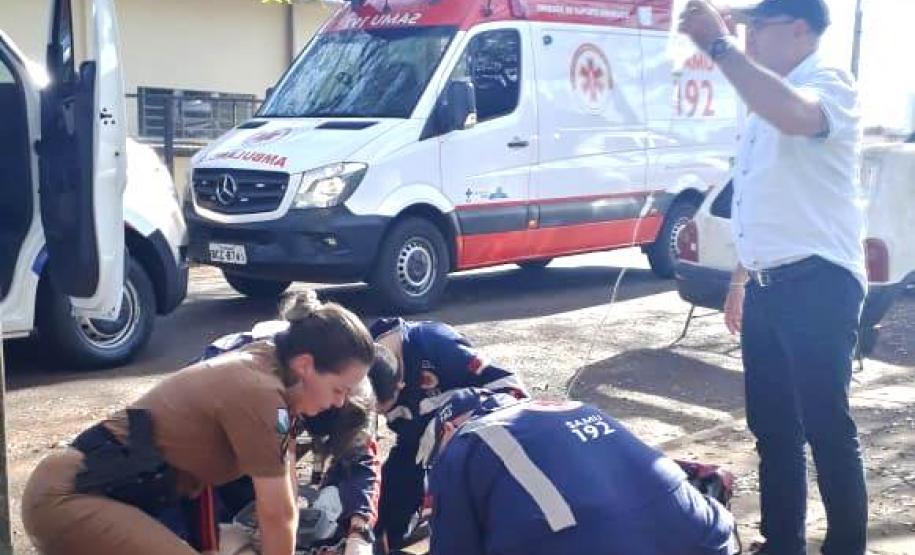 Rápido atendimento médico da PM a vítima de ataque cardíaco é crucial para reanimá-la em Pato Branco (PR)