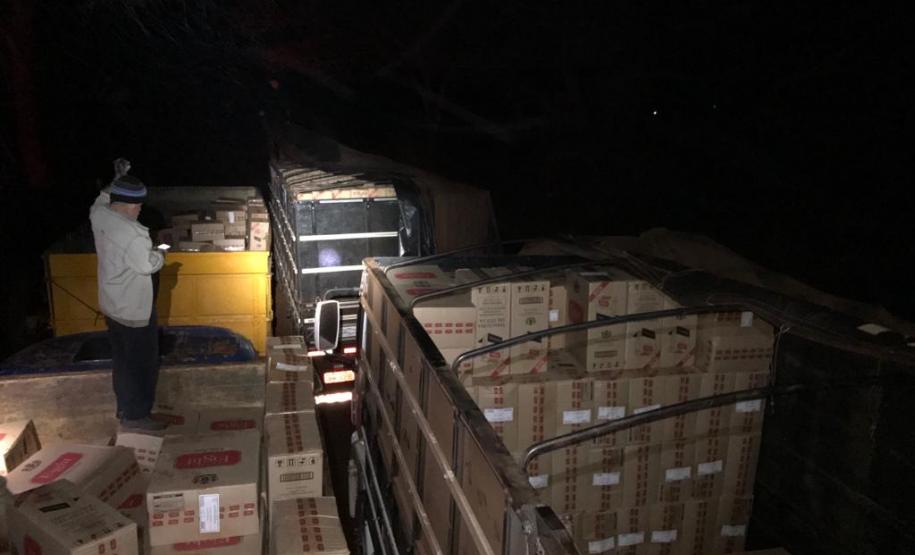 Carga de cigarros avaliada em mais de R$ 4,5 milhões é apreendida pelo BPFron no Oeste do estado Carga de cigarros avaliada em mais de R$ 4,5 milhões é apreendida pelo BPFron no Oeste do estado
