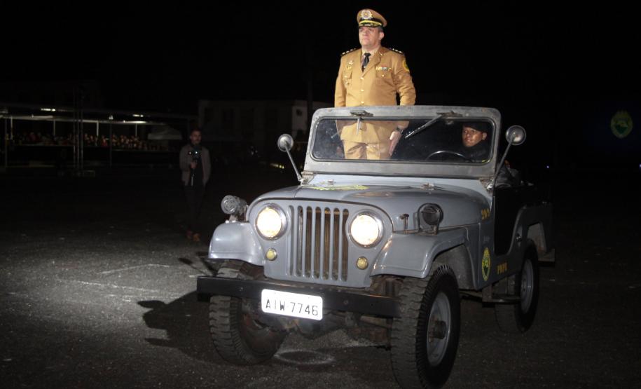 São José dos Pinhais, 05 de julho de 2019. Aspirantado turma 2019. Foto: Comandante da APMG, Cel. Ronaldo de Abreu, solicita autorização para dar início a formatura.