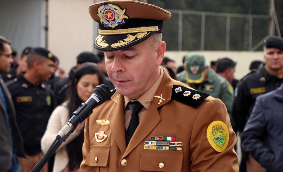 Colombo, 09 de julho de 2019. Passagem de Comando do 22º BPM. Foto: Ten.-Cel. QOPM Sérgio Augusto Ramos, Comandante substituído.
