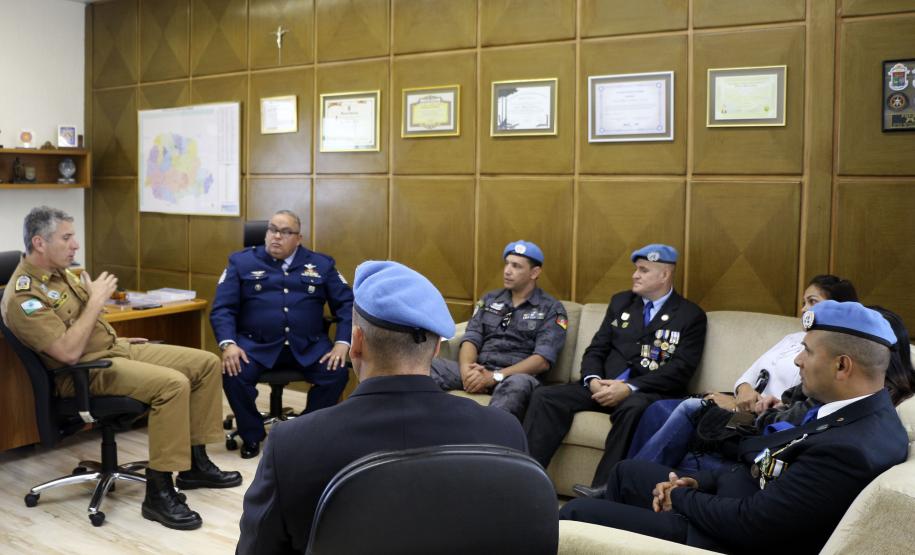 Curitiba, 19 de julho de 2019. Comandante-Geral da PMPR é condecorado pelo Instituto Boina Azul.