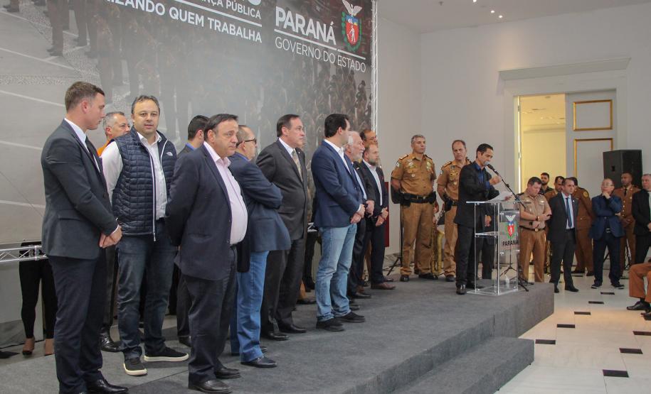 Curitiba, 24 de julho de 2019.  Assinatura de Promoções. Foto: Discurso Secretario de Segurança Cel Marinho.