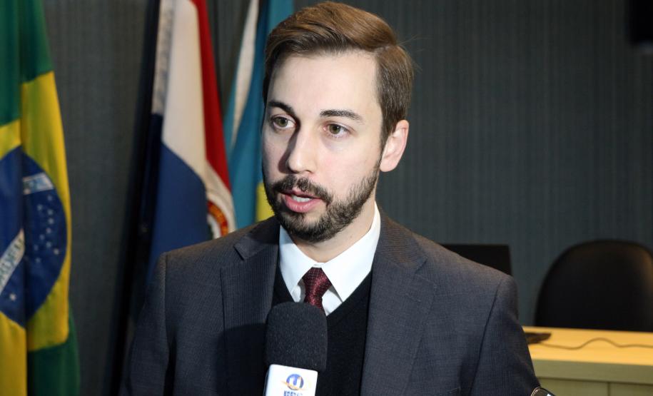 Foz do Iguaçu, 25 de julho de 2019. Simpósio de Operações Policiais Militares de Fronteira. Foto: Exmo. Sr. Juiz Federal Dr. Gustavo Chies Cignachi, palestrante do Simpósio.