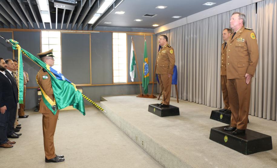 Curitiba, 30 de julho de 2019.  Passagem de Comando Diretoria de Finanças. Foto: Cel Moraes e Cel Mauricio passando Comando da D.F para Cel Rotheburg.