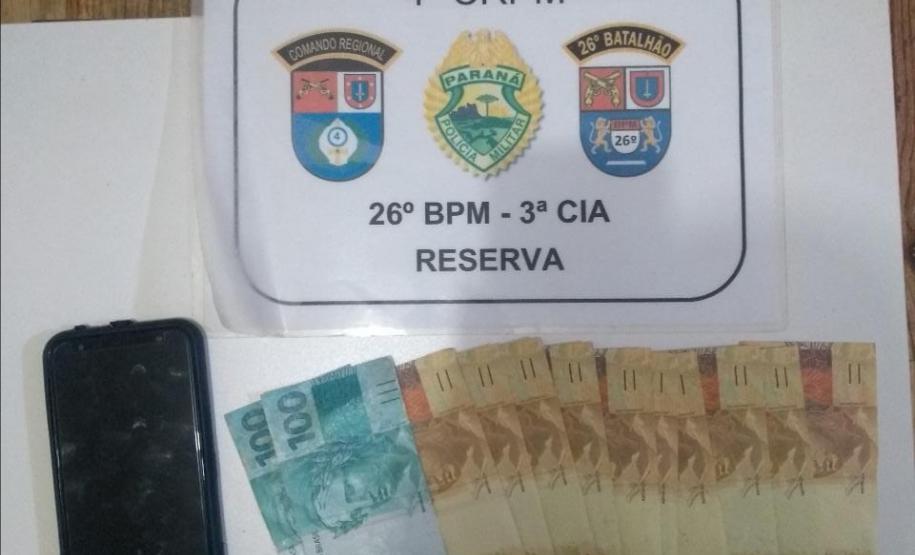 PM de Reserva (PR) apreende R$ 700 em notas falsas