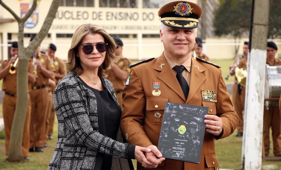 São José dos Pinhais, 02 de agosto de 2019.  Passagem de Comando do 6º CRPM. Foto: Cel. QOPM Valterlei Mattos de Souza e sua esposa.