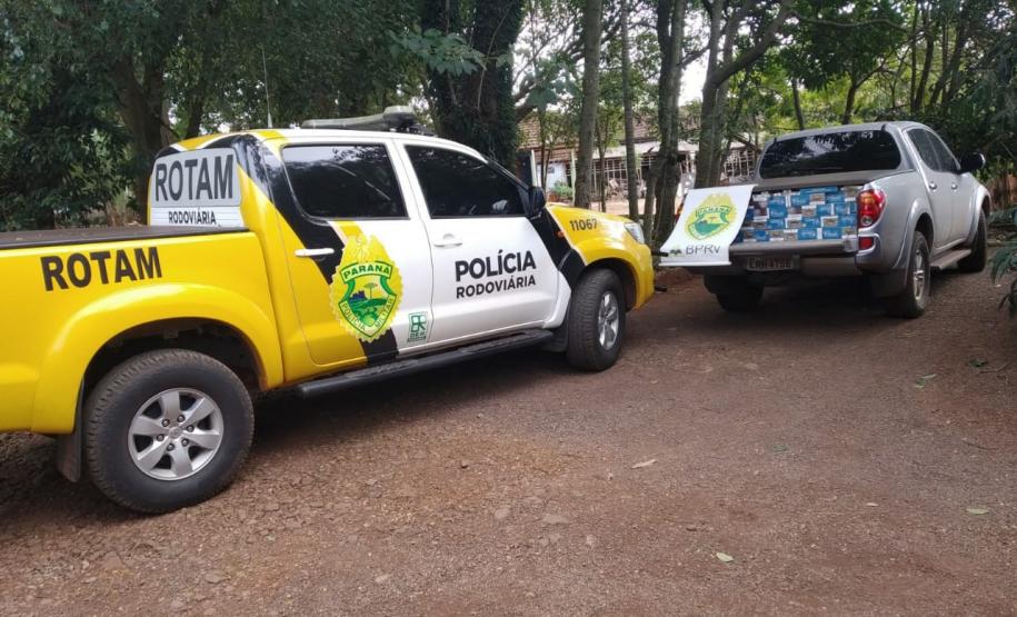 PM recupera veículo roubado carregado com cigarros em Cascavel, no Oeste do estado