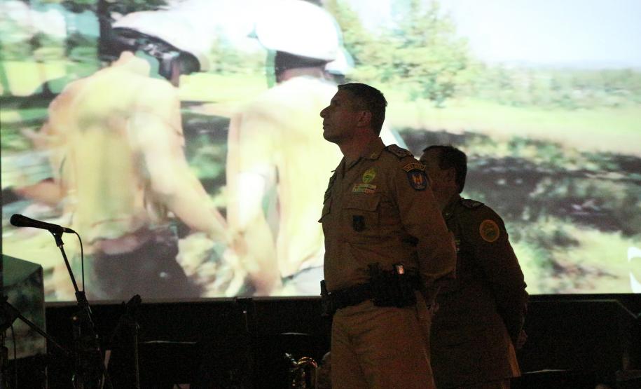 Curitiba, 04 de agosto de 2019.  Culto da Policia Militar Comunidade Alcance Foto: Comandante Geral Cel. Pericles de Matos e Cel Prestes.