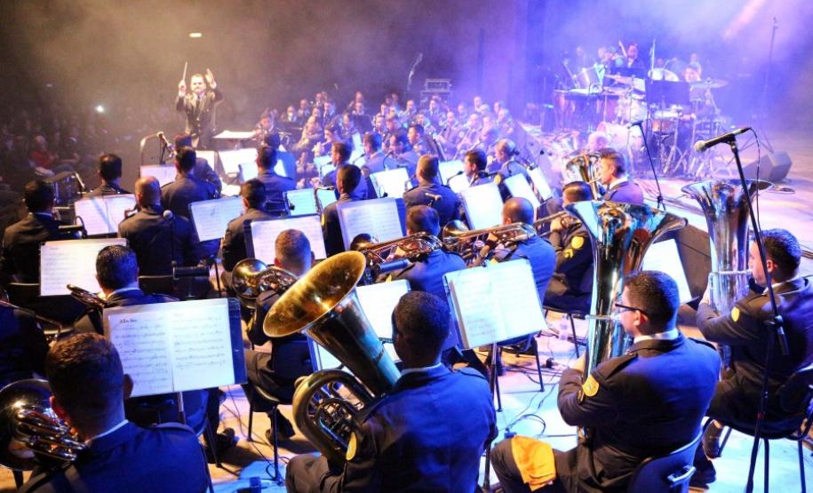 PAUTA DIAS 13, 14 E 15/08 – 20H – Banda de Música da PM faz espetáculo no Teatro Guaíra para comemorar os 165 anos da Polícia Militar