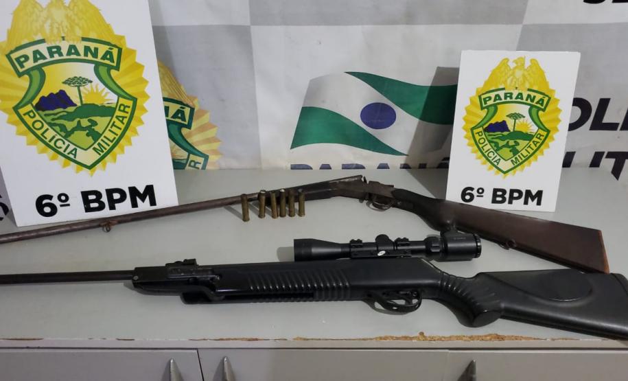 Espingardas e munições ilegais deixam de circular após ações da PM em Cascavel (PR); dois são presos