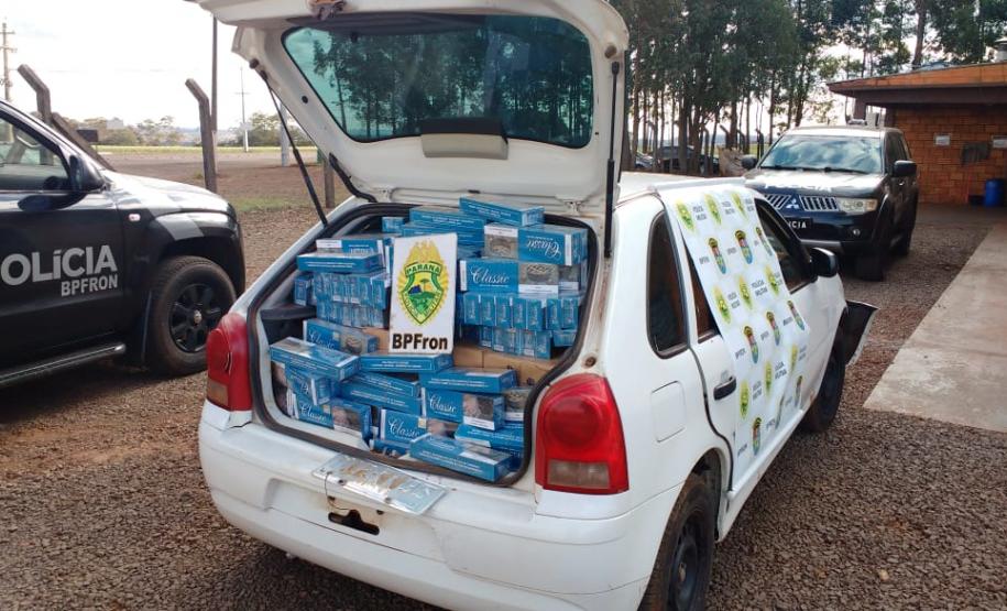 Veículo carregado com cigarros é apreendido pelo BPFron em Marechal Cândido Rondon, no Oeste do estado