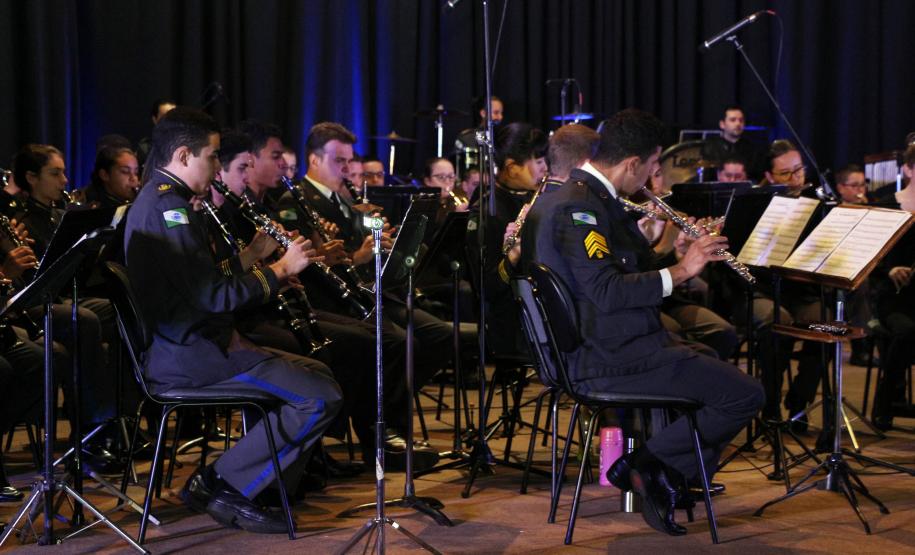 Curitiba, 06 de agosto de 2019. Concerto da Banda de Música do Colégio da Polícia Militar.