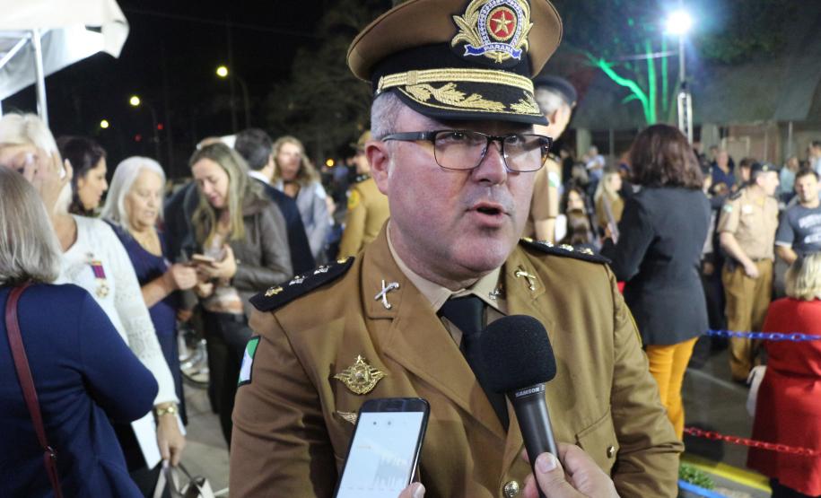 Curitiba, 07 de agosto de 2019. Aniversario Colegio da Policia Militar. Foto: entrevista Maj. Toniolo.