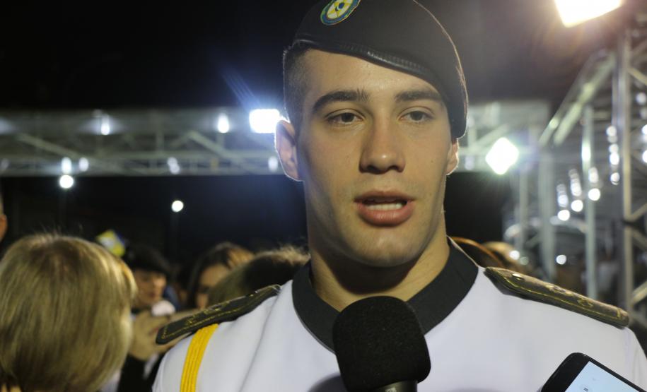 Curitiba, 07 de agosto de 2019. Aniversario Colegio da Policia Militar. Foto: entrevista Aluno Arthur Guther Vargas.