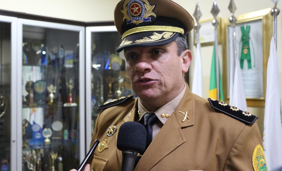 Curitiba, 07 de agosto de 2019. Aniversario Colegio da Policia Militar. Foto: entrevista Cel. Ronaldo de Abreu.