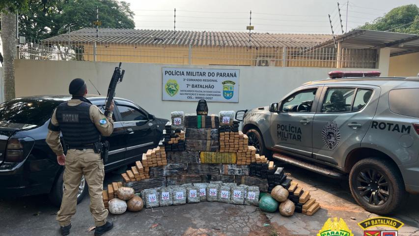 Apreensão feita pela equipe ROTAM do 7º Batalhão de Polícia Militar (BPM).